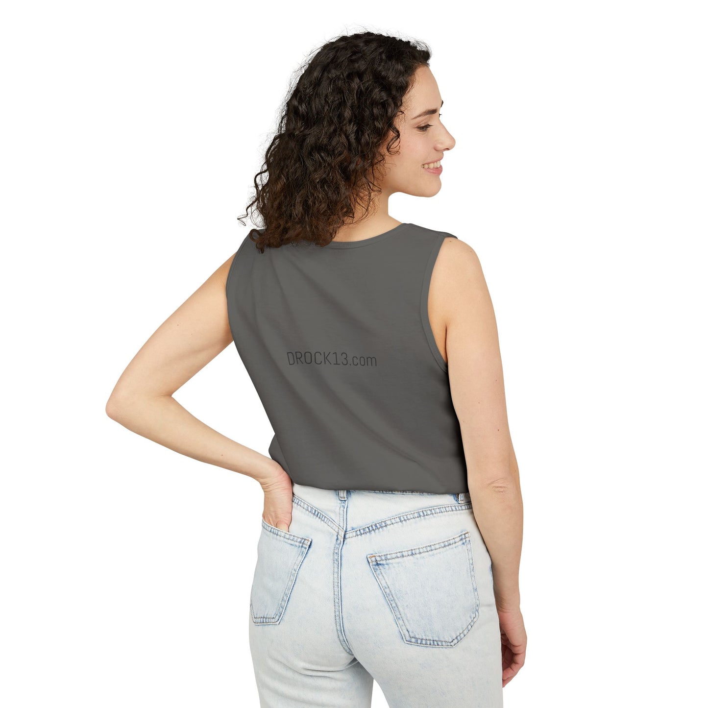 Unisex Garment-Dyed Tank Top - 'DROCK SUPPORT' - Casual Comfort for Every Occasion