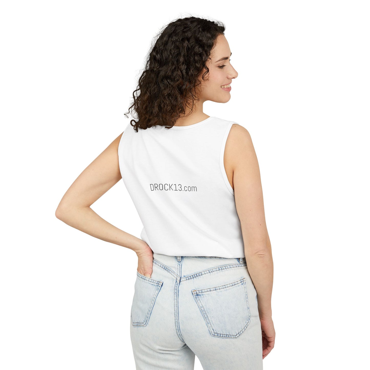 Unisex Garment-Dyed Tank Top - 'DROCK SUPPORT' - Casual Comfort for Every Occasion