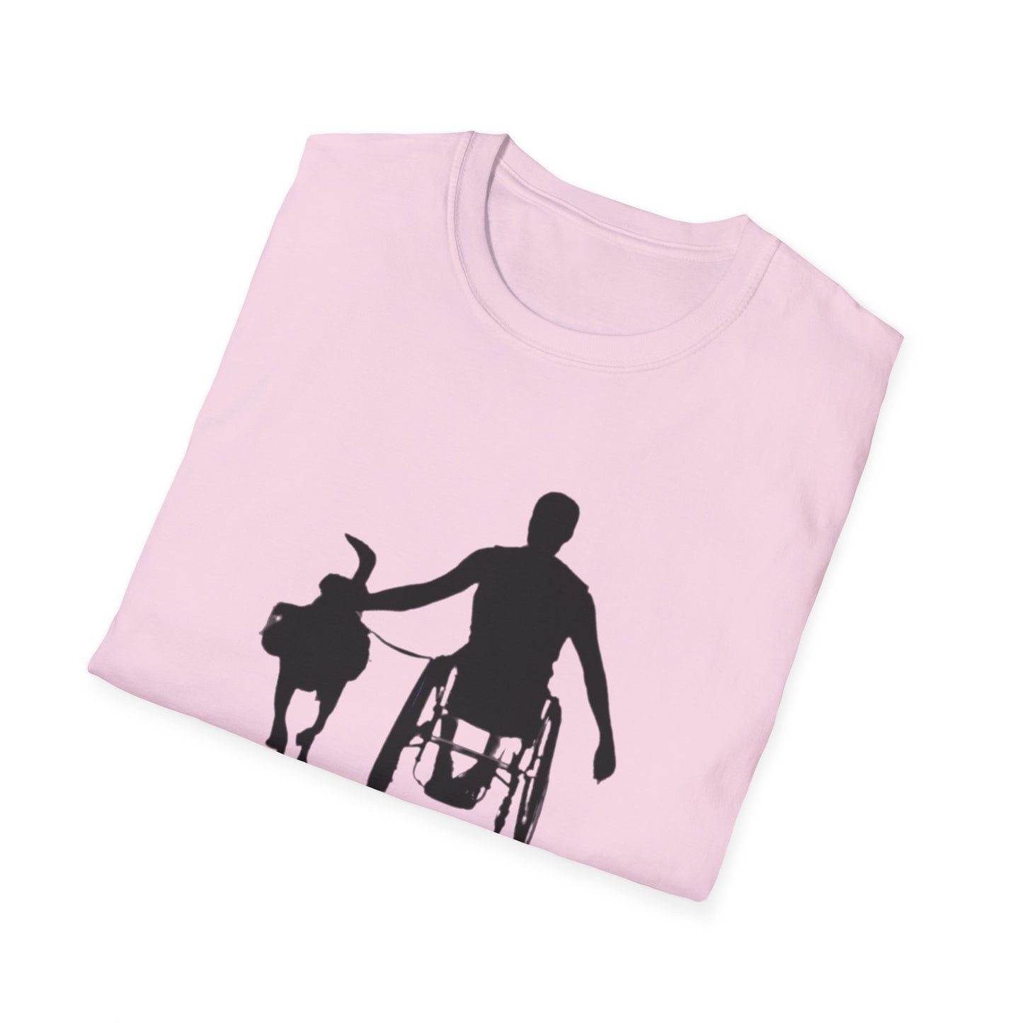 Empathy in Motion Unisex Softstyle T-Shirt – Inclusive Design for Pet Lovers