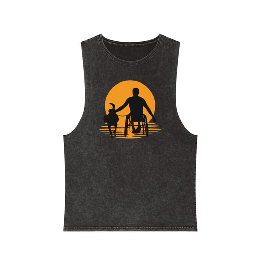 Embracing Friendship Tank Top - Unisex Stonewash Style