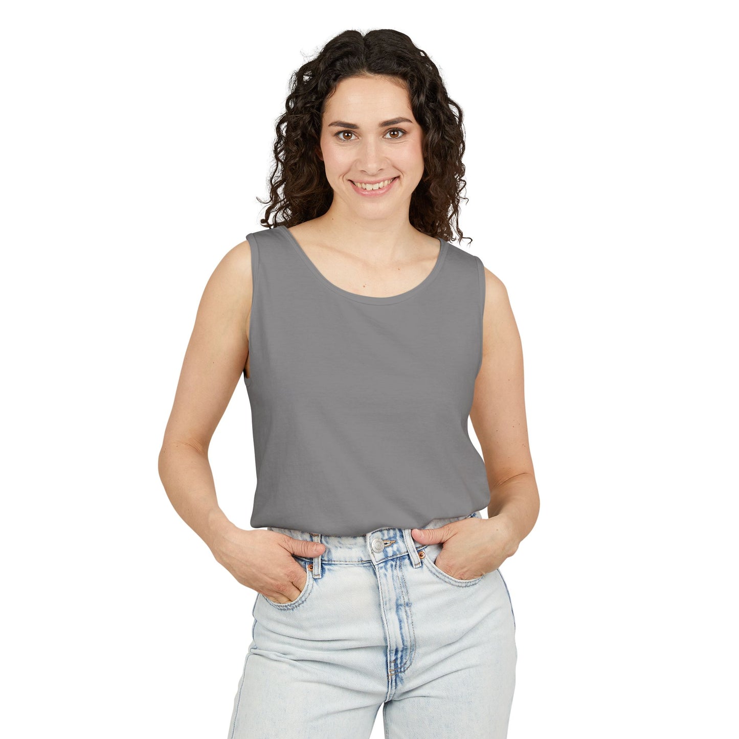 Unisex Garment-Dyed Tank Top - 'DROCK SUPPORT' - Casual Comfort for Every Occasion