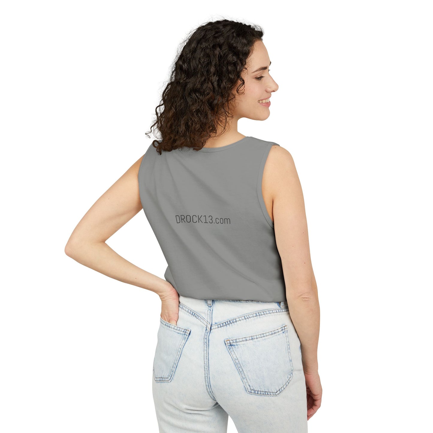 Unisex Garment-Dyed Tank Top - 'DROCK SUPPORT' - Casual Comfort for Every Occasion