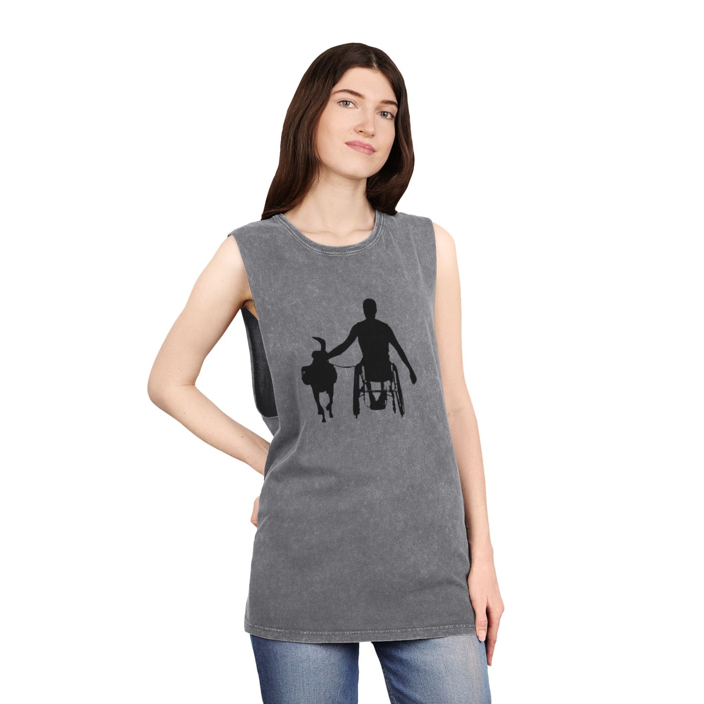 Empowerment Stonewash Tank Top for Active Living