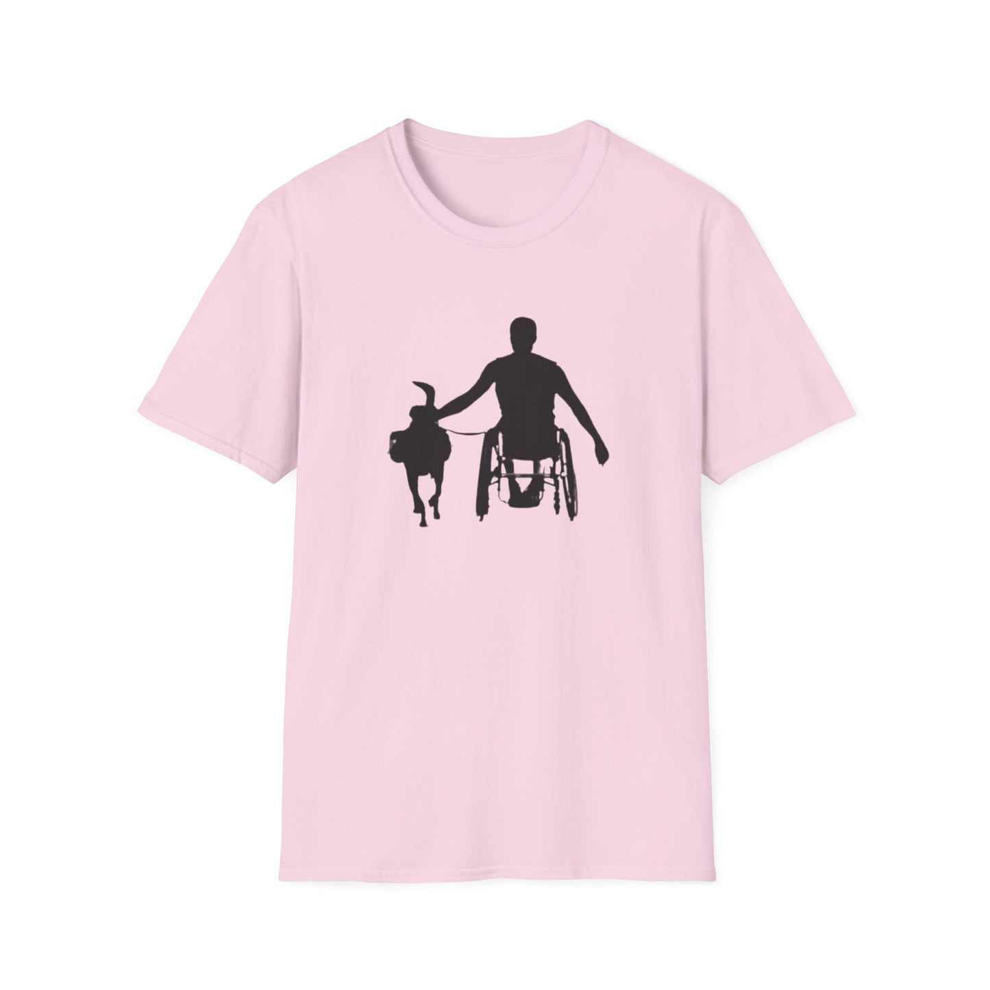 Empathy in Motion Unisex Softstyle T-Shirt – Inclusive Design for Pet Lovers