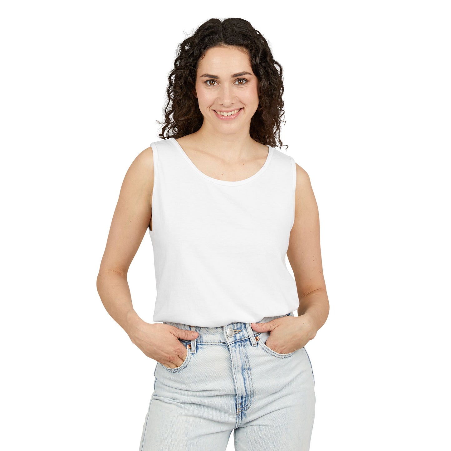 Unisex Garment-Dyed Tank Top - 'DROCK SUPPORT' - Casual Comfort for Every Occasion