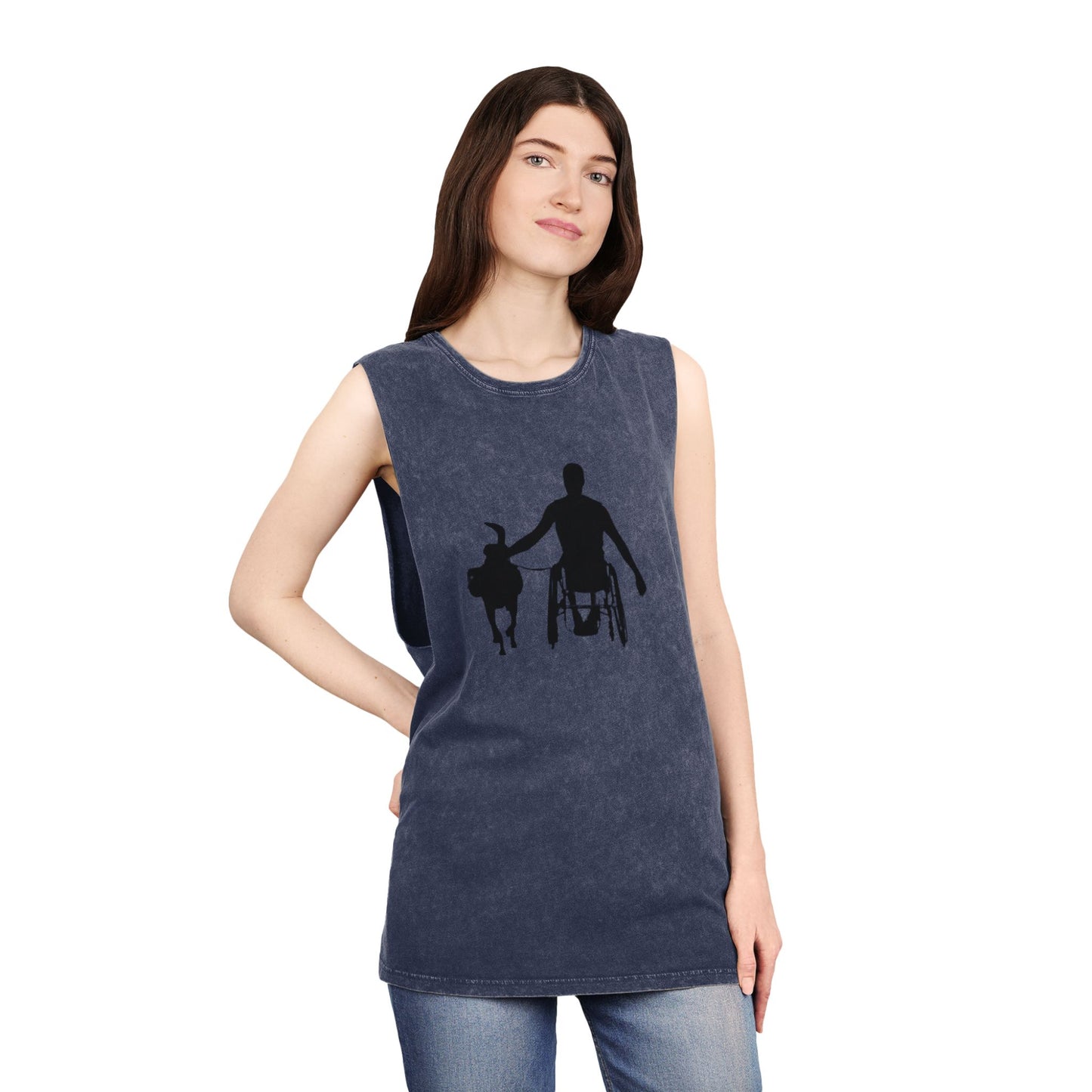 Empowerment Stonewash Tank Top for Active Living