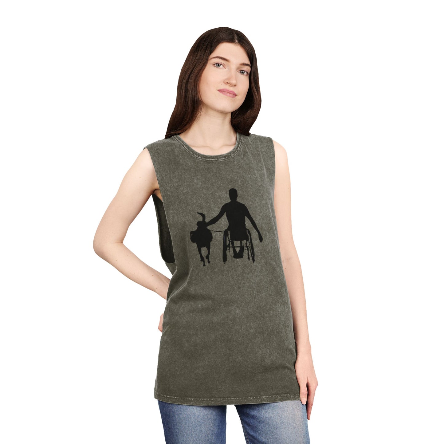 Empowerment Stonewash Tank Top for Active Living