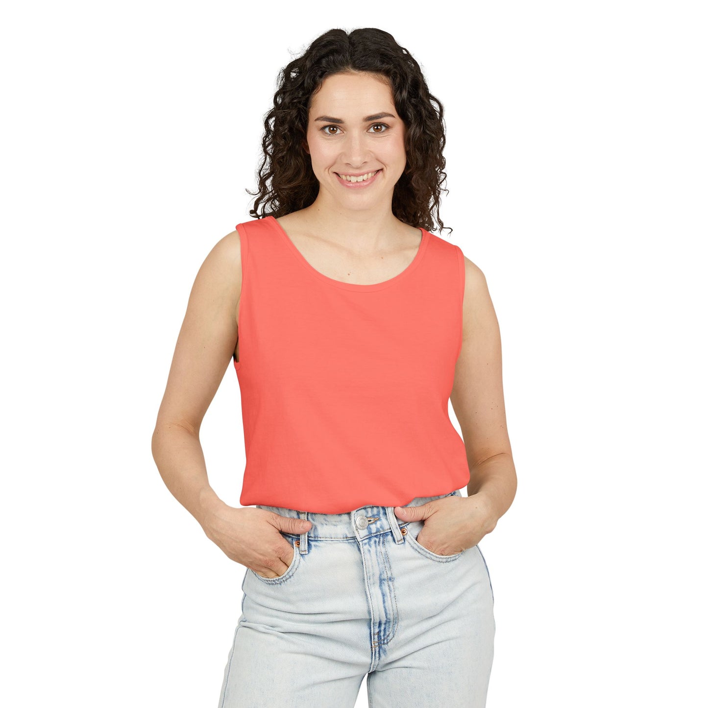 Unisex Garment-Dyed Tank Top - 'DROCK SUPPORT' - Casual Comfort for Every Occasion