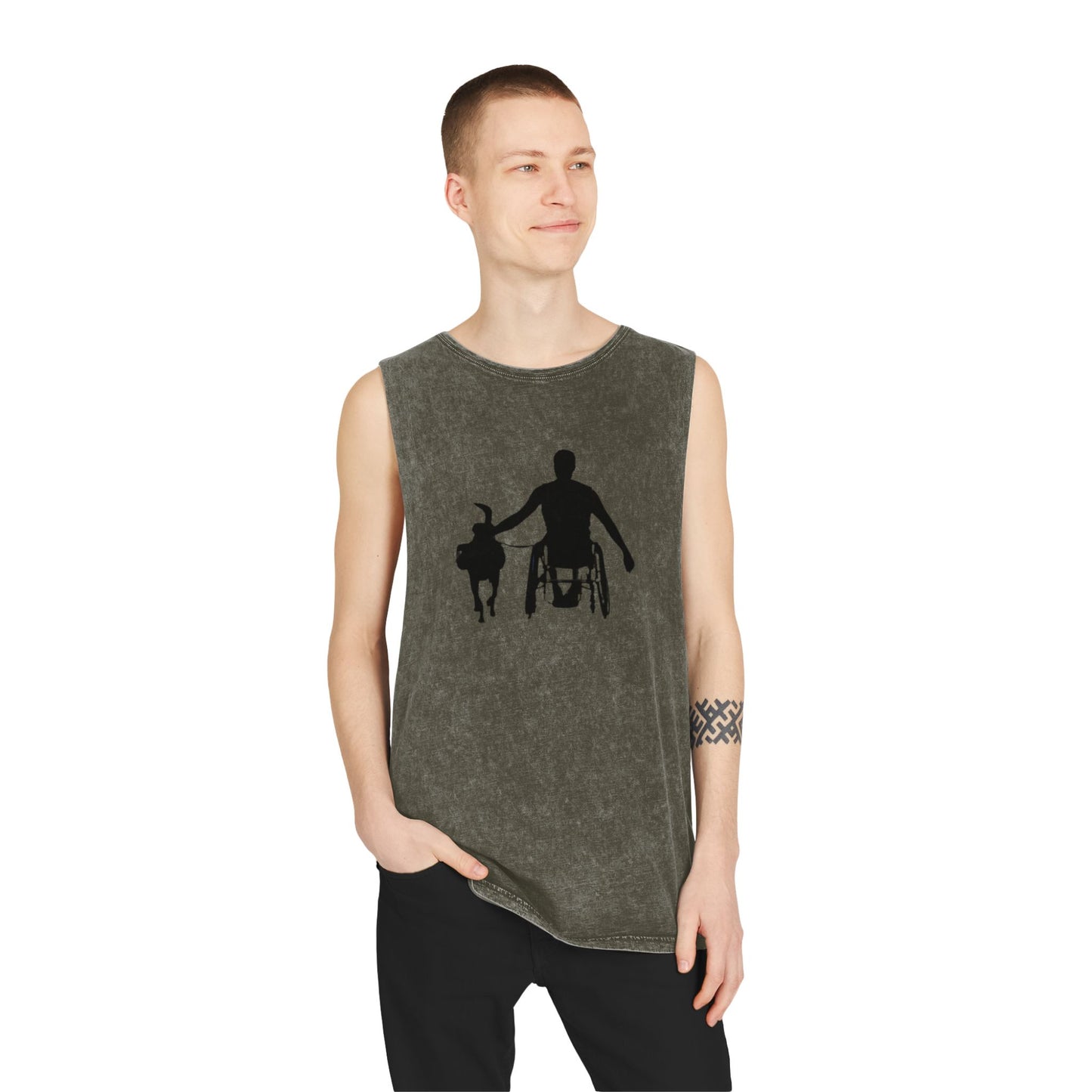 Empowerment Stonewash Tank Top for Active Living
