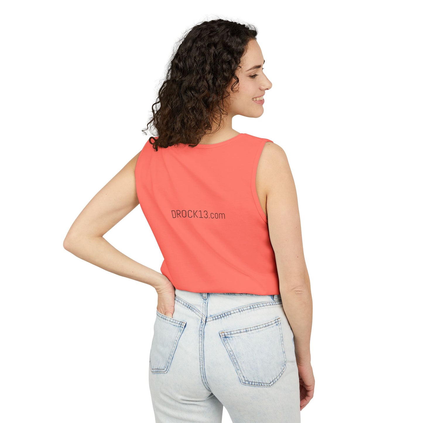 Unisex Garment-Dyed Tank Top - 'DROCK SUPPORT' - Casual Comfort for Every Occasion