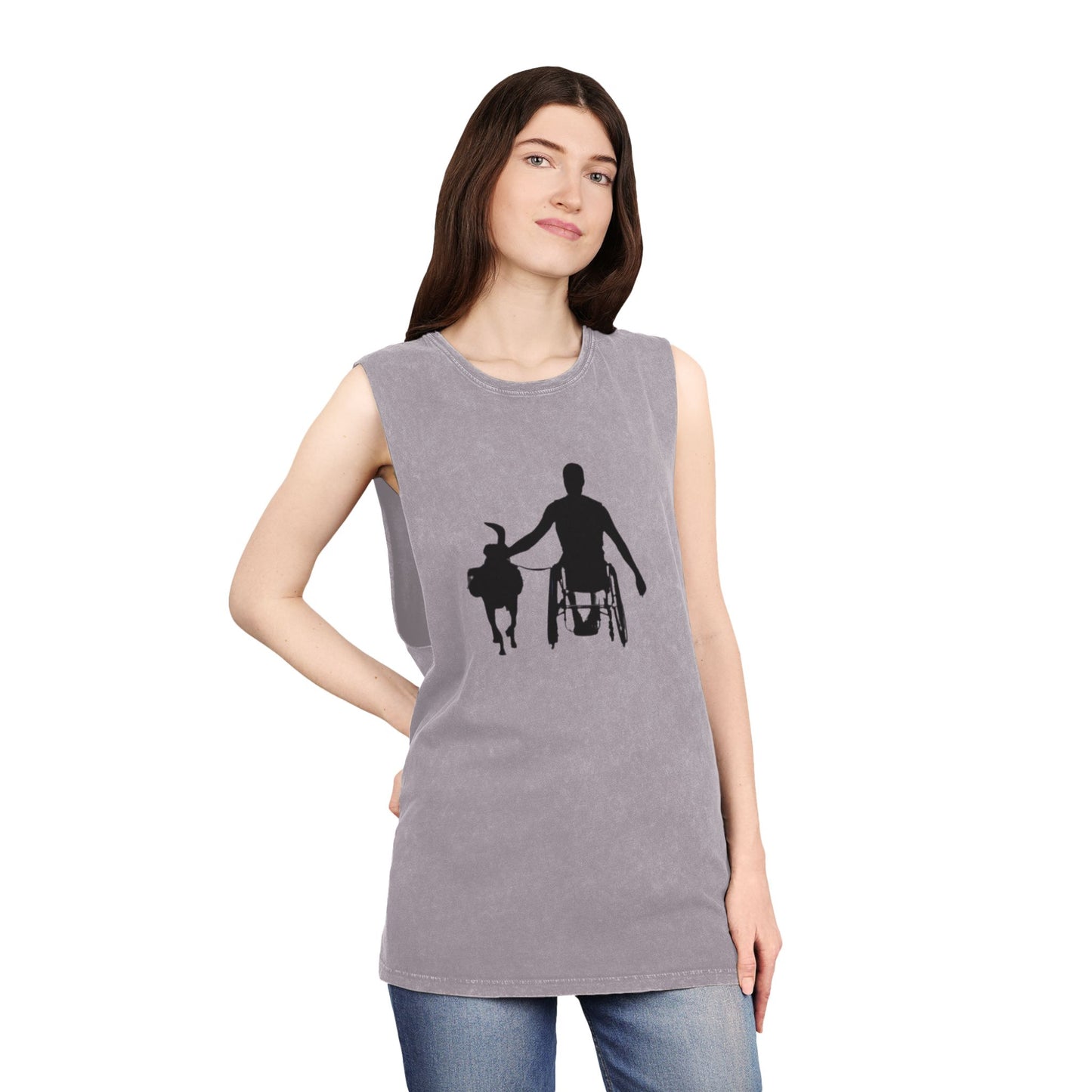 Empowerment Stonewash Tank Top for Active Living
