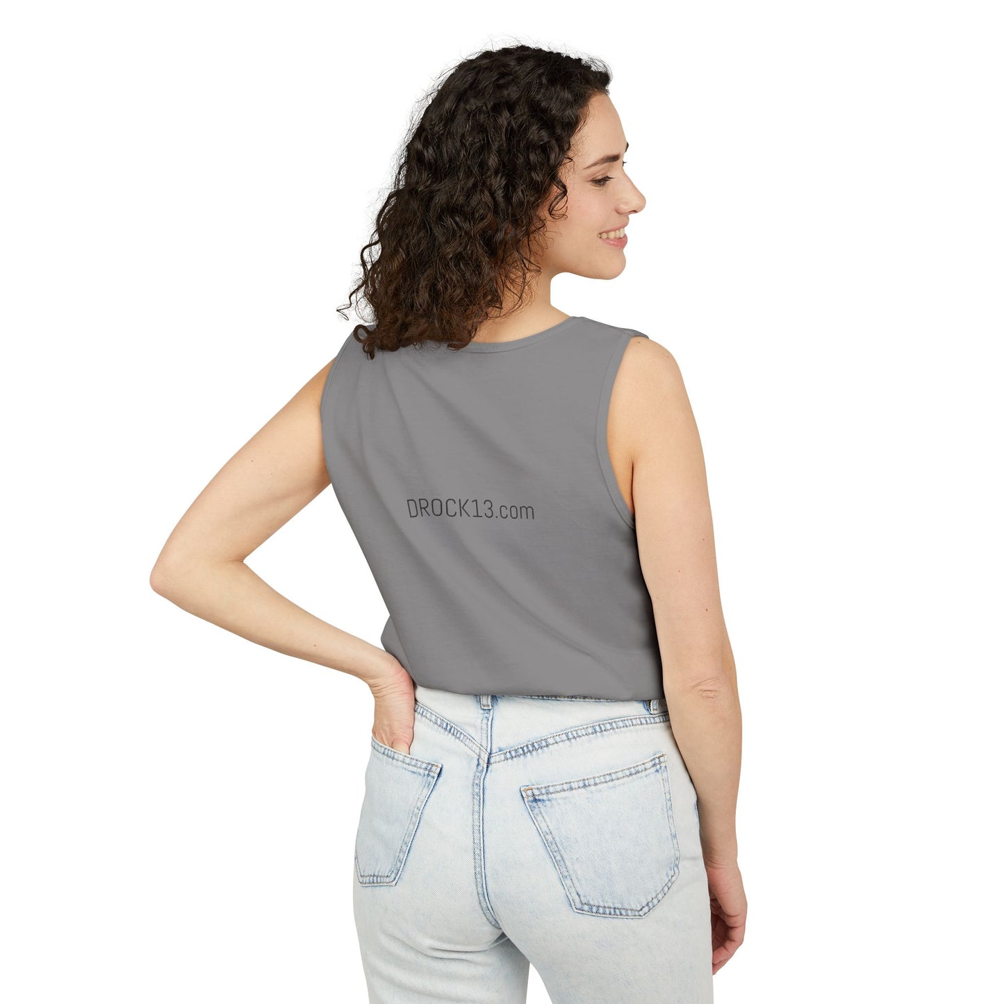 Unisex Garment-Dyed Tank Top - 'DROCK SUPPORT' - Casual Comfort for Every Occasion