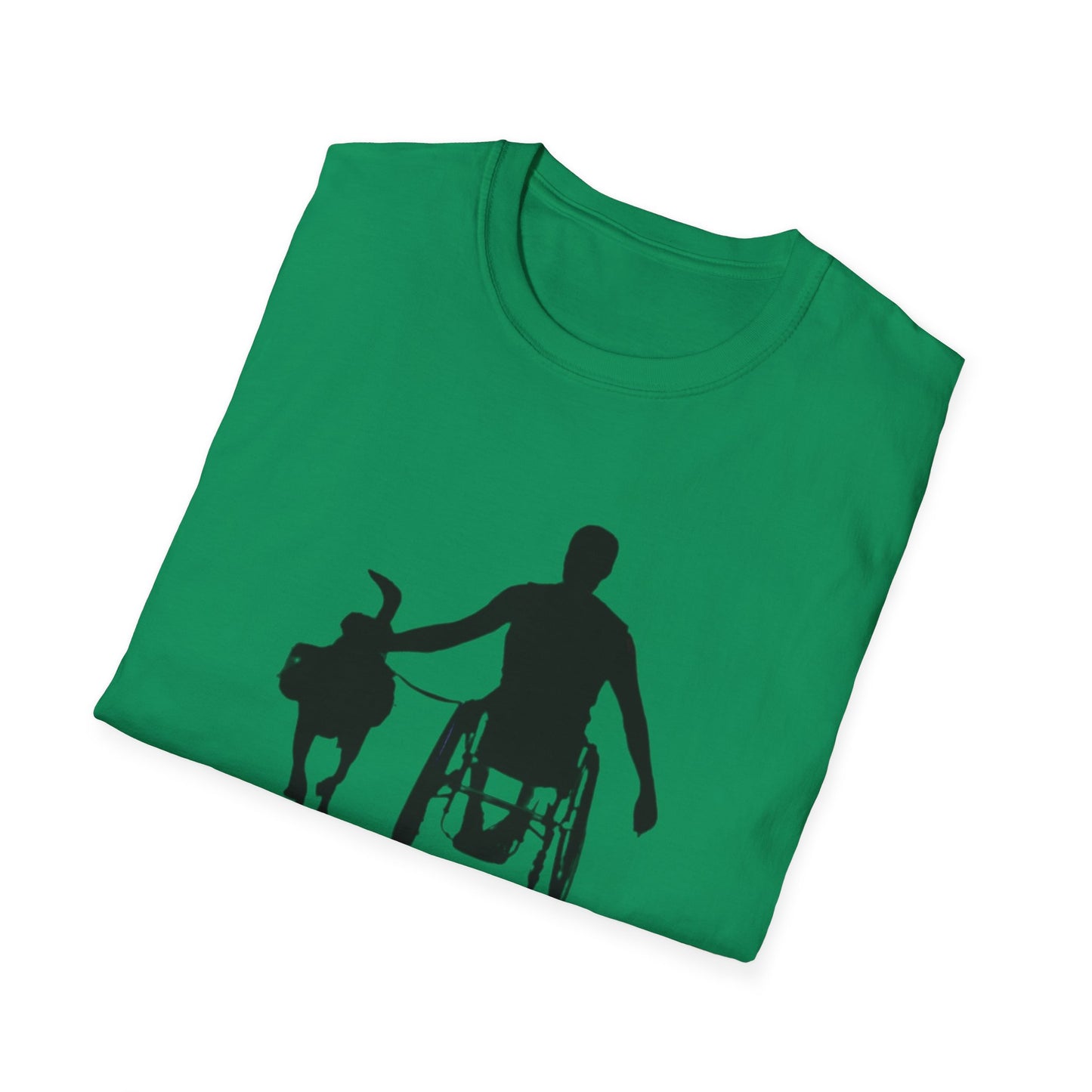 Empathy in Motion Unisex Softstyle T-Shirt – Inclusive Design for Pet Lovers