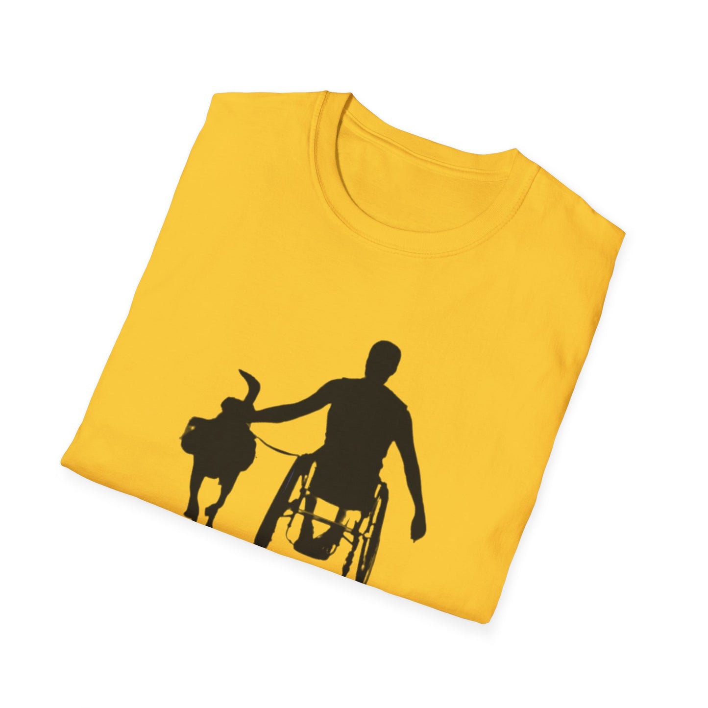 Empathy in Motion Unisex Softstyle T-Shirt – Inclusive Design for Pet Lovers