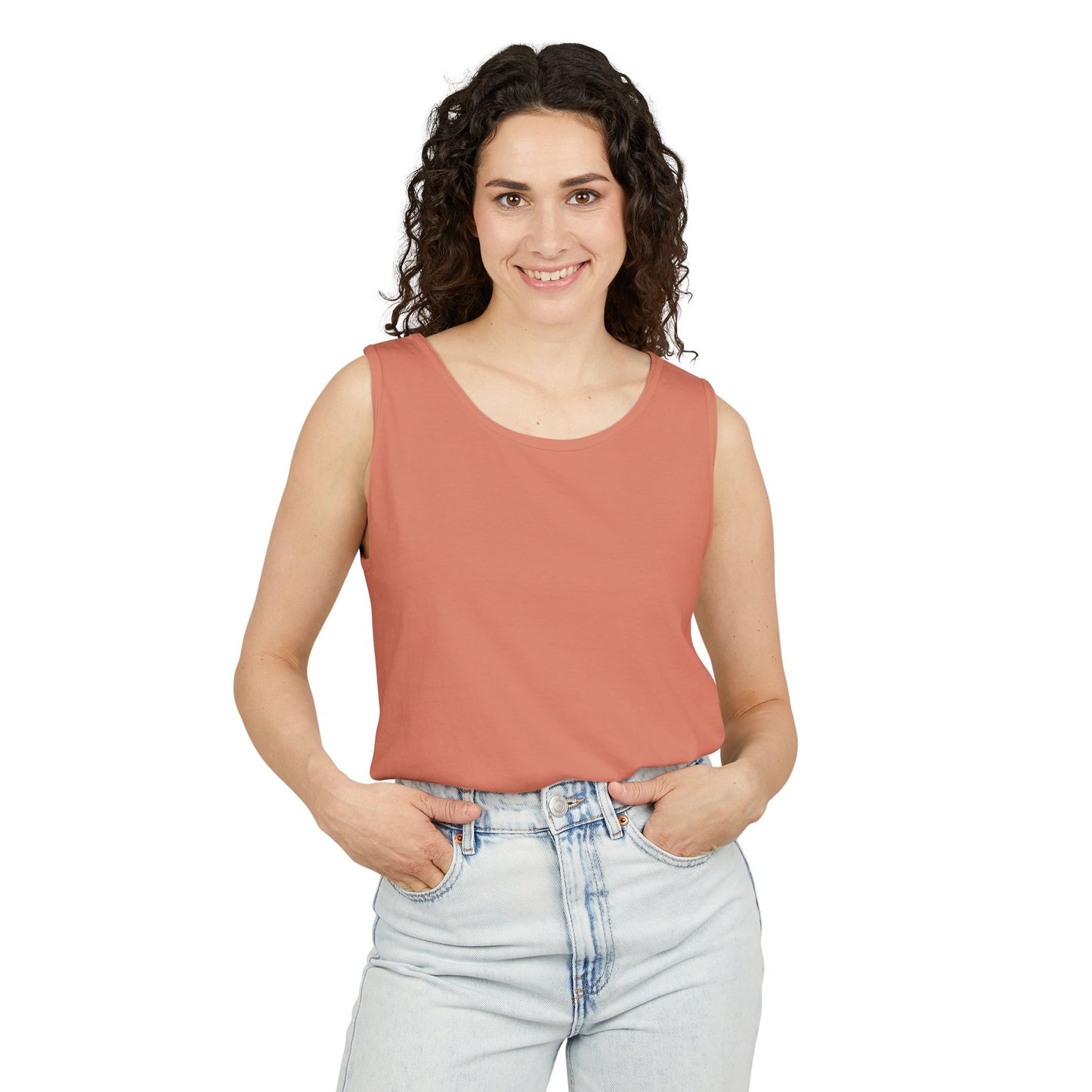Unisex Garment-Dyed Tank Top - 'DROCK SUPPORT' - Casual Comfort for Every Occasion