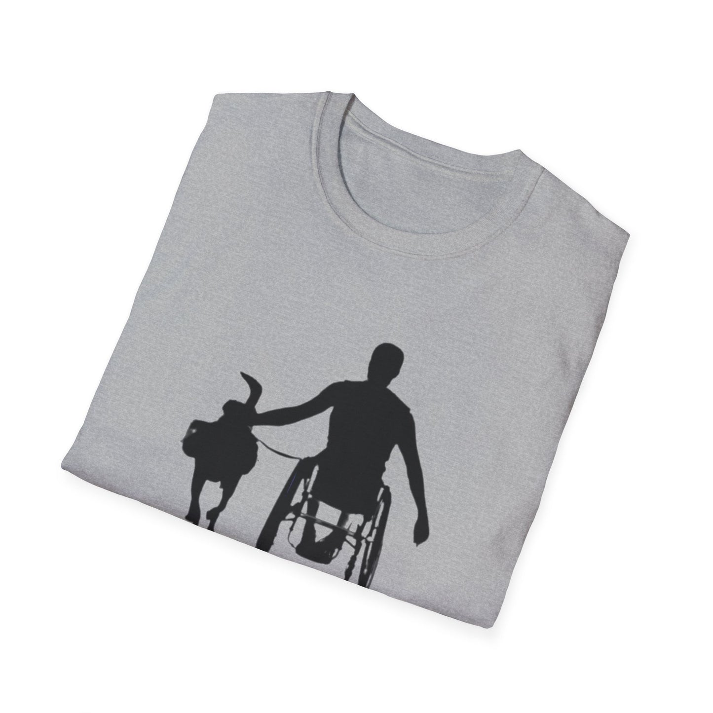Empathy in Motion Unisex Softstyle T-Shirt – Inclusive Design for Pet Lovers