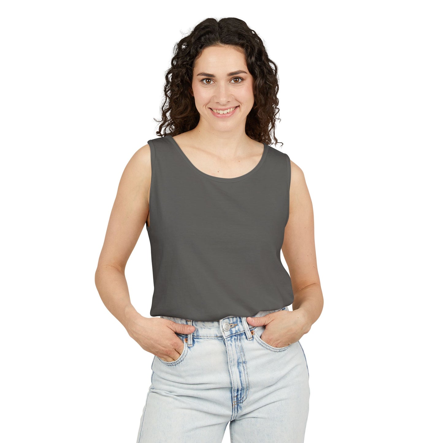 Unisex Garment-Dyed Tank Top - 'DROCK SUPPORT' - Casual Comfort for Every Occasion